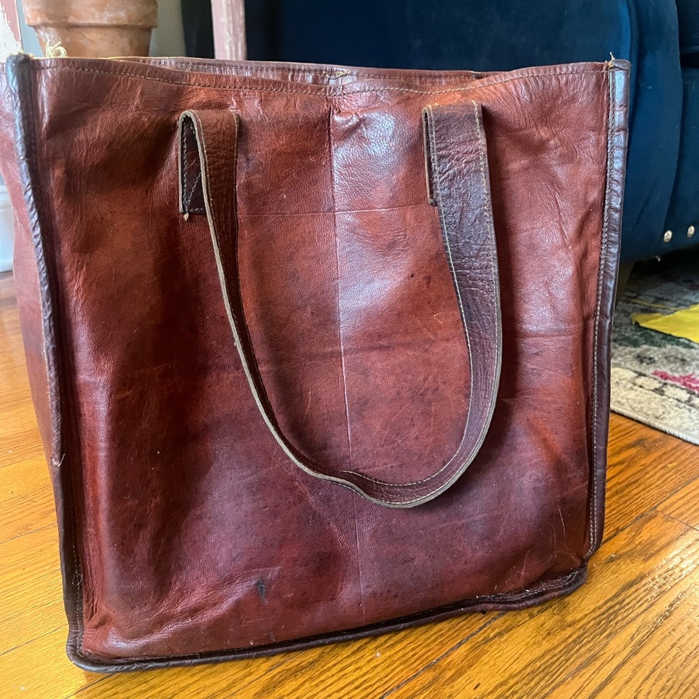 Brown Leather Tote Bag